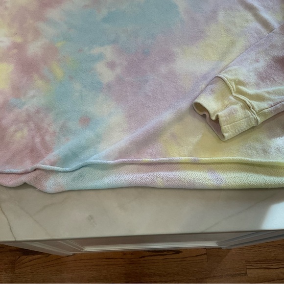 Colsie Pastel Tie Dye Cropped Sweatshirt Sz S - Picture 6 of 7